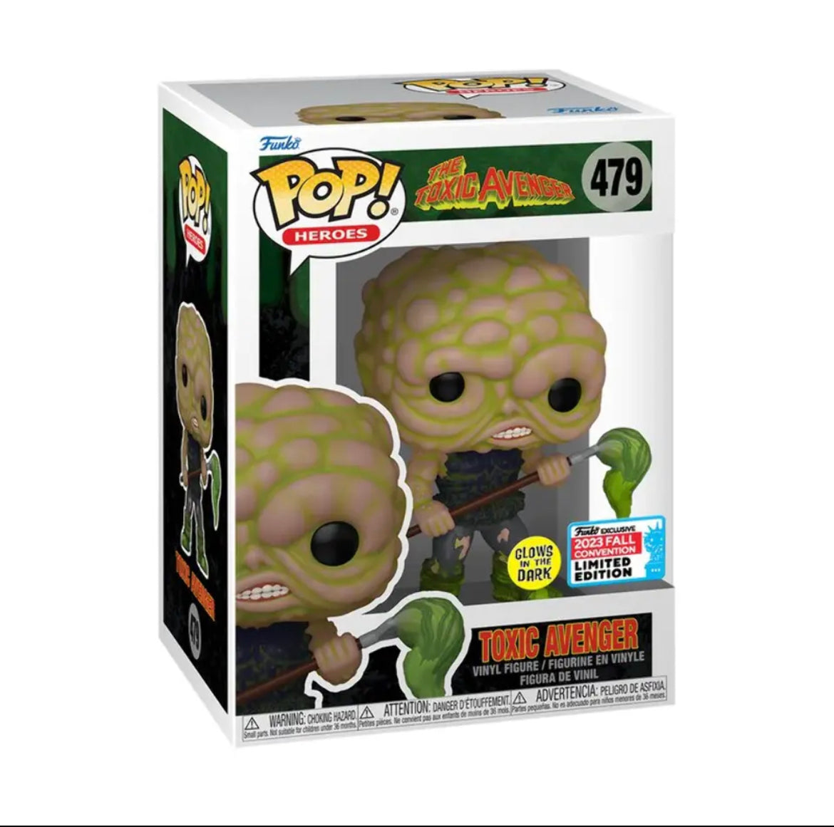 Dark NYCC 2023 Shared Exclusive,The Toxic Avenger Funko Pop, Pop! Heroes Toxic Avenger Exclusive, Glow in the Dark Toxic Avenger, NYCC 2023 Shared Exclusive, The