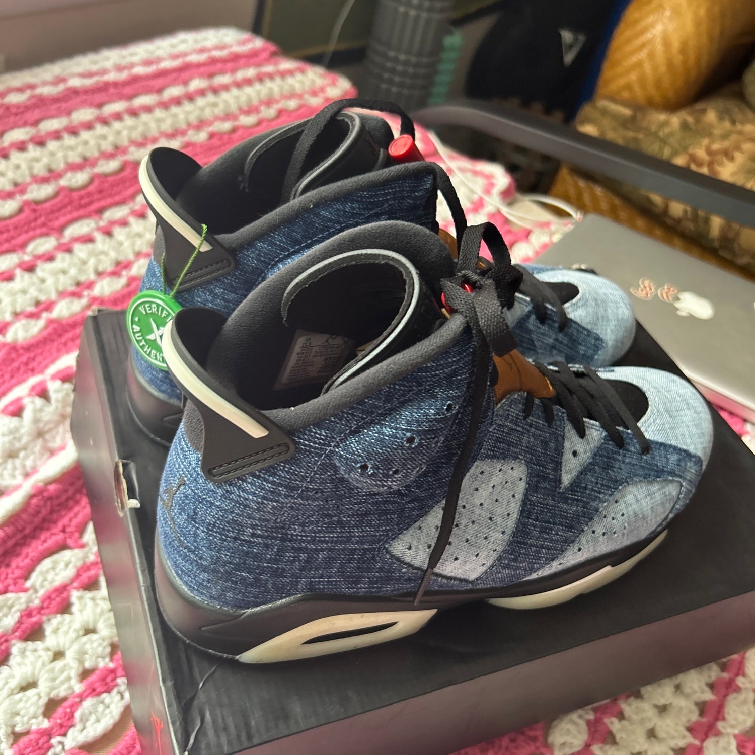 5 - Jordan 6 Retro Washed Denim 2019, Jordan 6 Retro Denim 2019, Retro Washed Denim Jordans, Jordan 6 Washed Denim sneakers, 2019 Jordan 6 Retro shoes, Retro Washed 