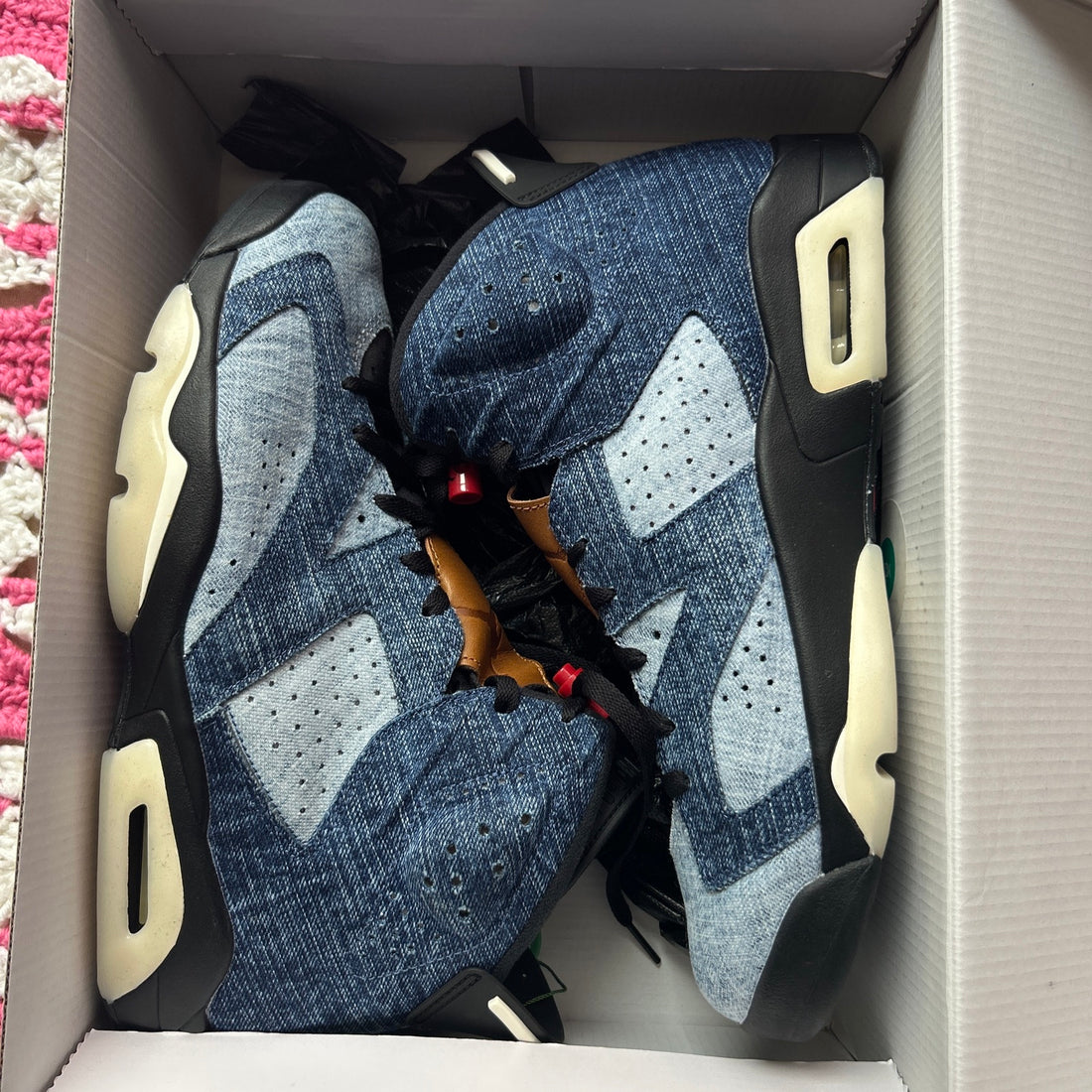 5 - Jordan 6 Retro Washed Denim 2019, Jordan 6 Retro Denim 2019, Retro Washed Denim Jordans, Jordan 6 Washed Denim sneakers, 2019 Jordan 6 Retro shoes, Retro Washed 